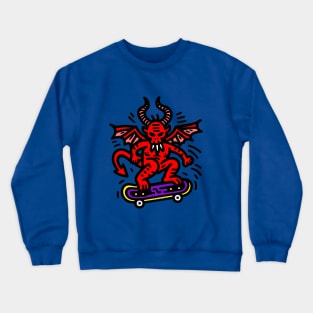 Devil on a skateboard Crewneck Sweatshirt